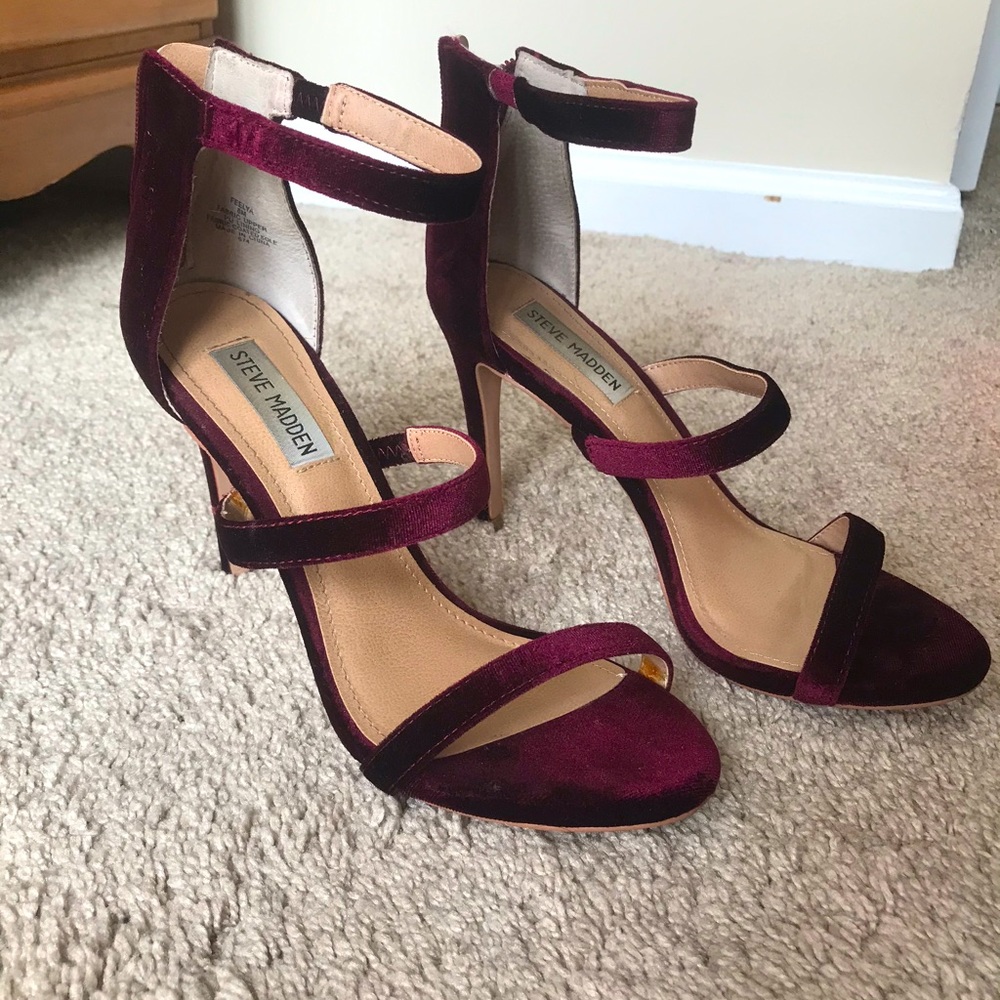 Velvet Maroon Heels